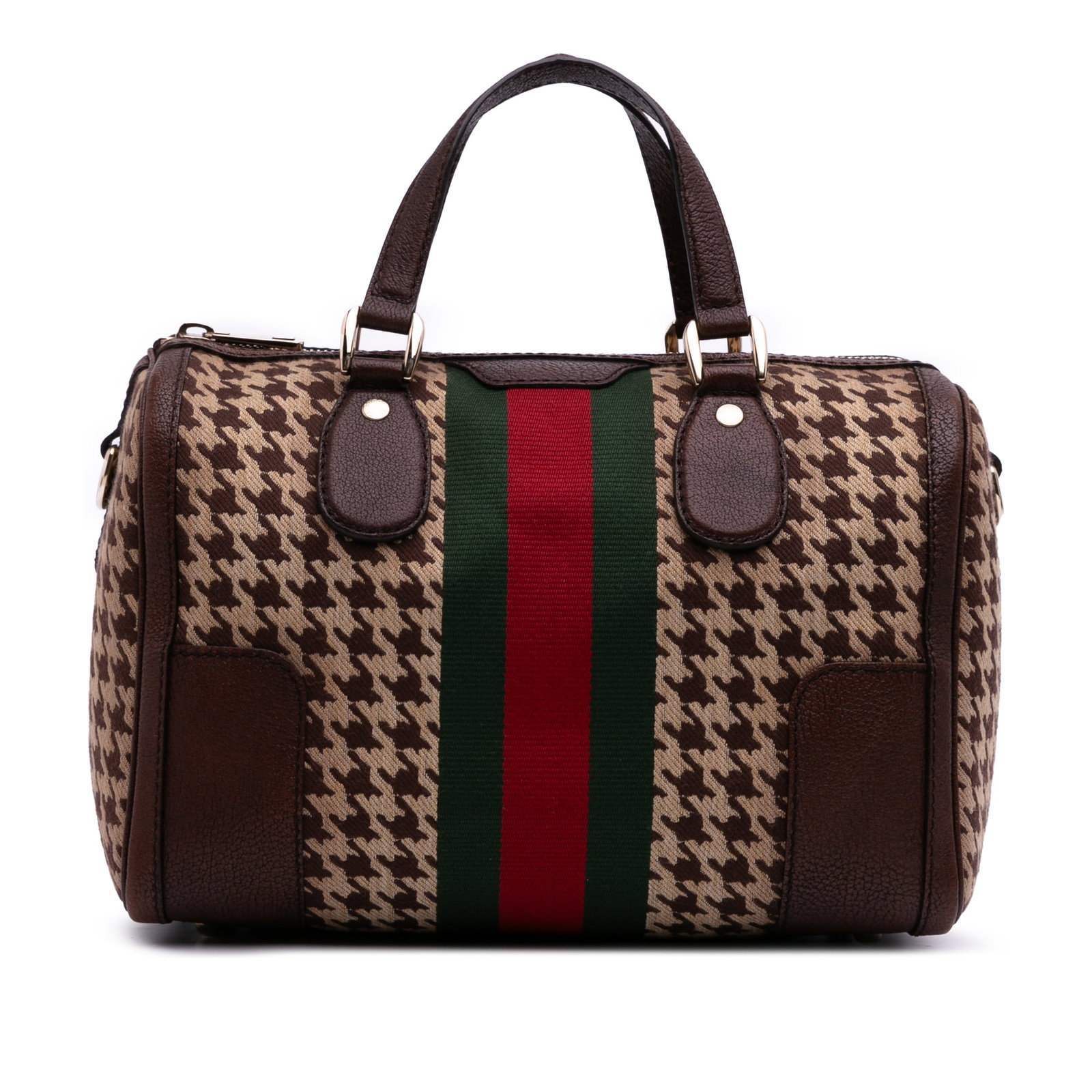 Gucci Seventies Web Cotton Boston Bag: Gucci Seventies Web Cotton Boston Bag This Gucci Cotton Seventies Web Boston Bag features a cotton body with leather trim, flat leather handles, a top zip closure, and interior zip and slip pockets. T