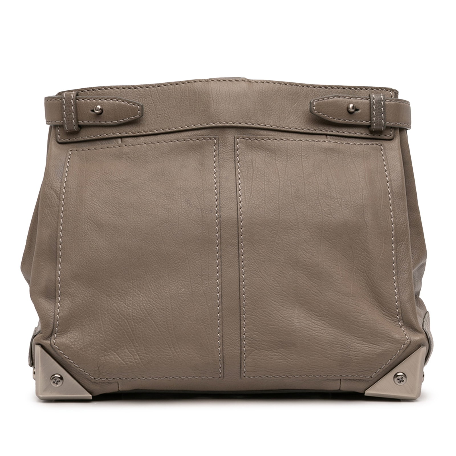 Adele Fold Over Leather Clutch with Metal Corners by Alexander Wang (1 of 11)
