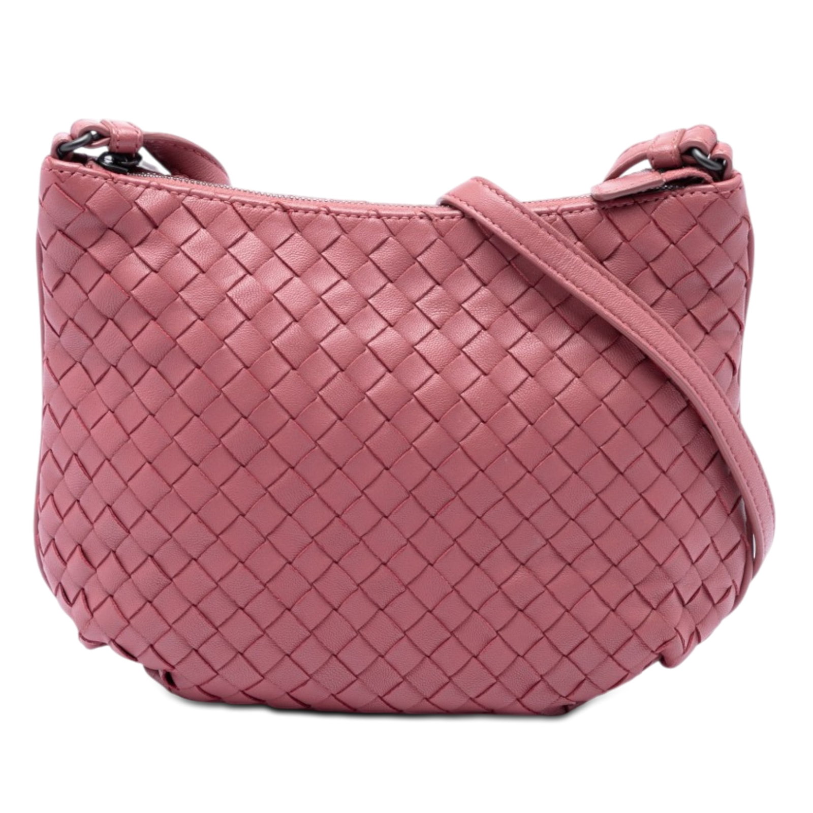 Bottega Veneta Pink Woven Nappa Leather Crossbody Bag (1 of 5)