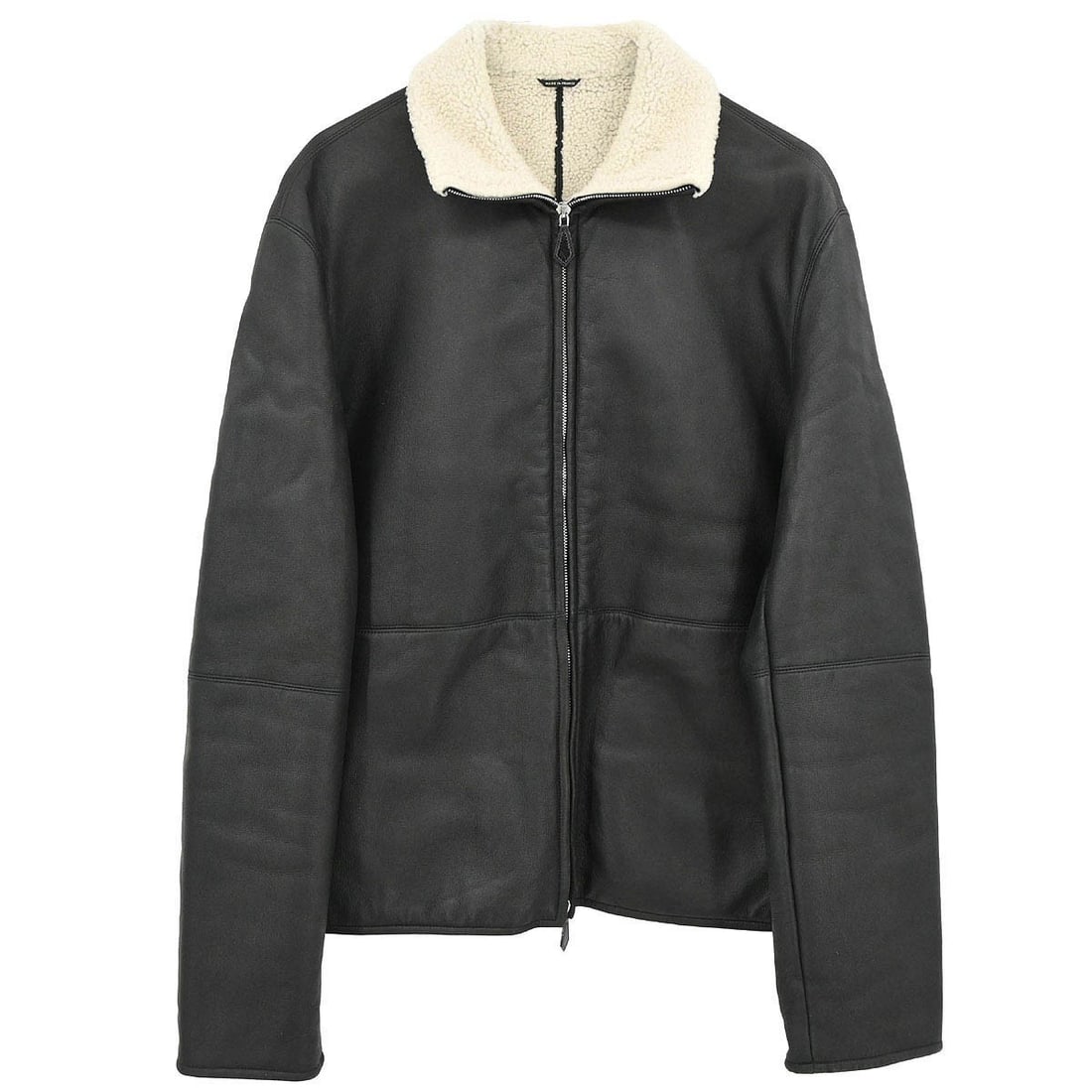 Hermes Lambskin Mid Length Jacket Womens FR 48 Black (1 of 15)