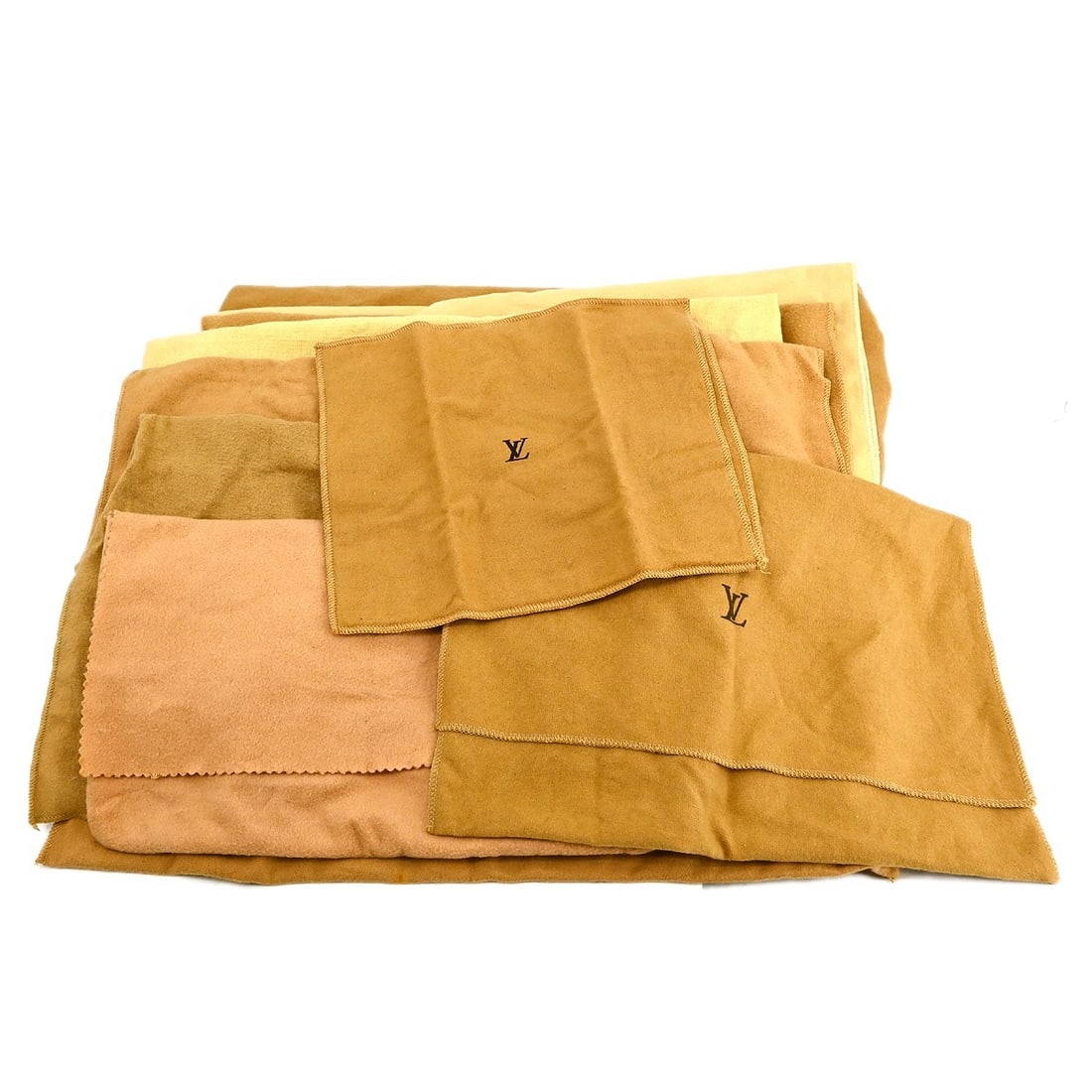 Set of 10 Louis Vuitton Authentic Cotton Dust Bags Brown Beige (1 of 6)