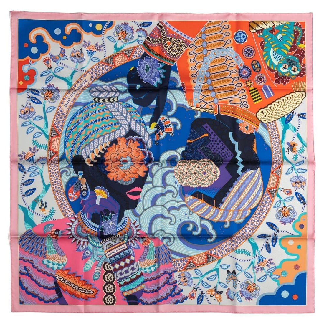 Hermes Multicolor Silk Scarf BNIB 35in Made in France: Hermes Multicolor Silk Scarf BNIB 35in Made in France Elevate your accessory collection with this exquisite Hermes multicolor silk scarf. Crafted in France, this luxurious scarf features a vibrant, mu