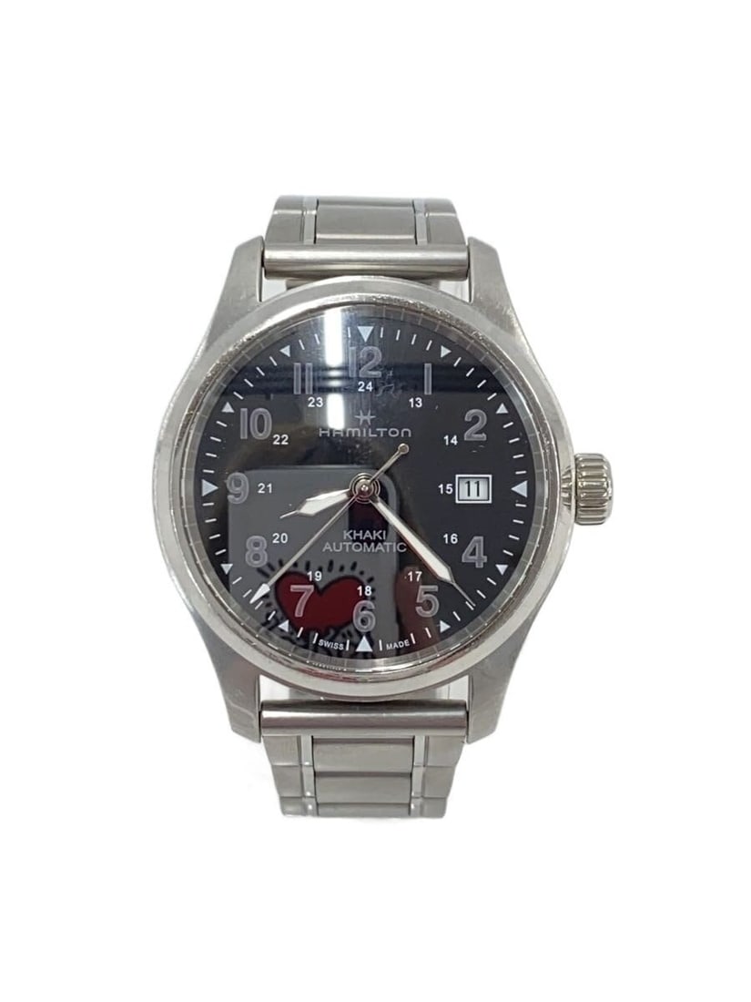 Hamilton Khaki Field Auto H893050 Swiss Stainless Steel Men Watch: Hamilton Khaki Field Auto H893050 Swiss Stainless Steel Men Watch This HAMILTON Khaki Field Auto Hypnotic H893050 is a men's Swiss wristwatch crafted with a stainless steel case and a black dial. The 