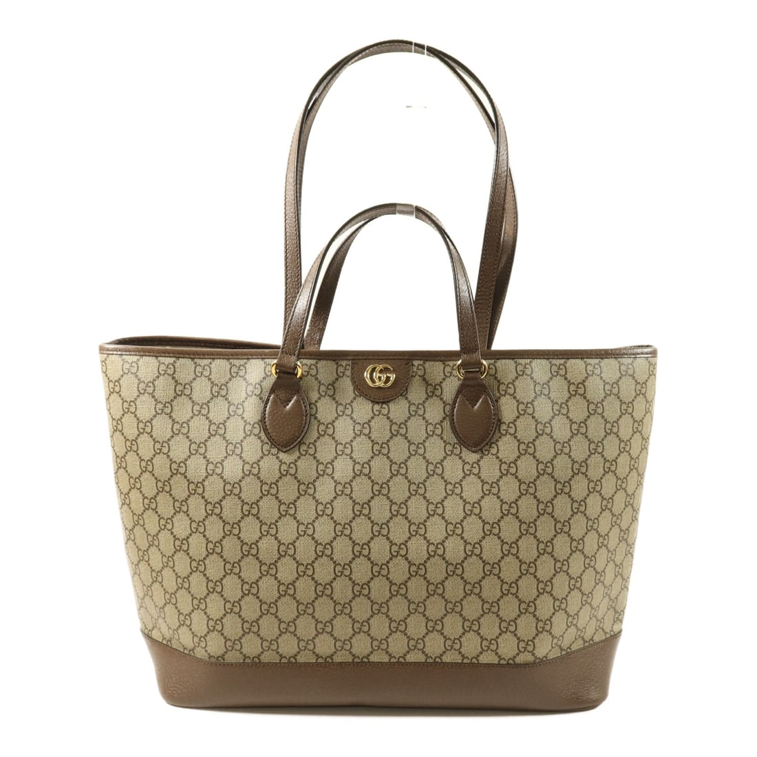 GUCCI Ophidia GG Tote Handbag 778958 Brown Coated Canvas: GUCCI Ophidia GG Tote Handbag 778958 Brown Coated Canvas A Gucci Ophidia GG tote handbag in brown PVC coated canvas with GHW details. It is a women's regular-size handbag made in Italy and comes with 