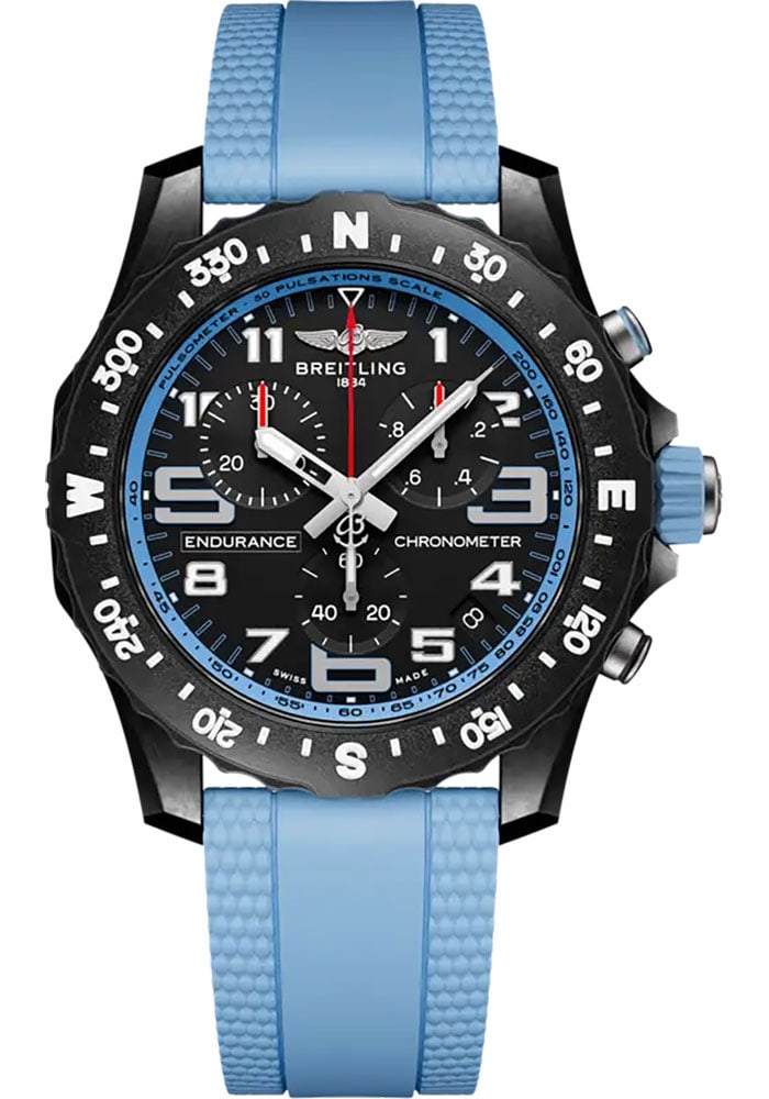 Breitling Endurance Pro Mens Watch Ref. X82310281B1S2 Black Dial Rubber Strap: Breitling Endurance Pro Mens Watch Ref. X82310281B1S2 Black Dial Rubber Strap Breitling Endurance Pro men's watch with a black dial, rotating bezel, and rubber strap. The listing includes card 2026 an