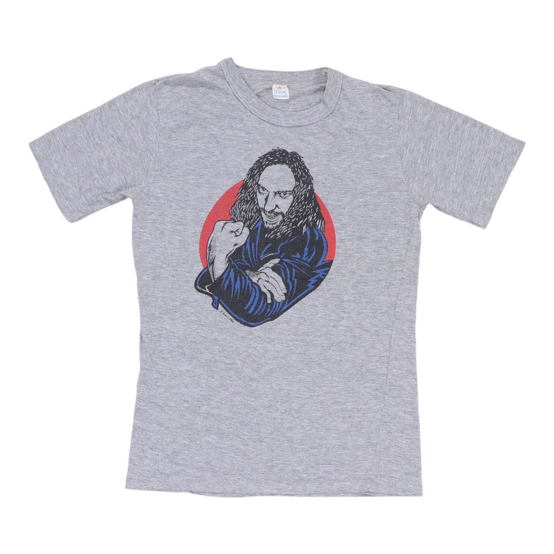 Vintage 1984 Gray Jethro Tull Poly Cotton Band Shirt with Dual Graphics: Vintage 1984 Gray Jethro Tull Poly Cotton Band Shirt with Dual Graphics This is an original vintage 1984 Jethro Tull shirt featuring front and back graphics. The shirt is made from a 50/50 polyester a