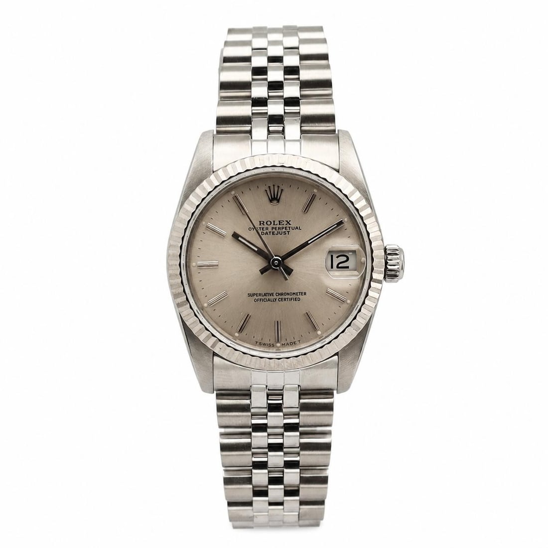 Rolex Datejust 31mm White Gold Steel Silver Dial 68274 Watch (1 of 6)