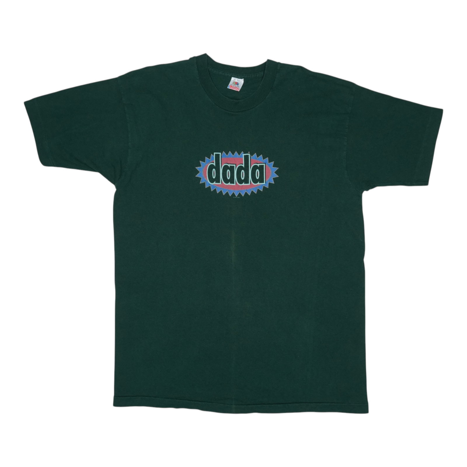 Vintage 1994 Dada Graphic Green Cotton Shirt Size XL: Vintage 1994 Dada Graphic Green Cotton Shirt Size XL This is an original vintage 1994 Dada "Don't You Fucking Touch Me" shirt, featuring graphics on both the front and back. Made from 100% cotton, the
