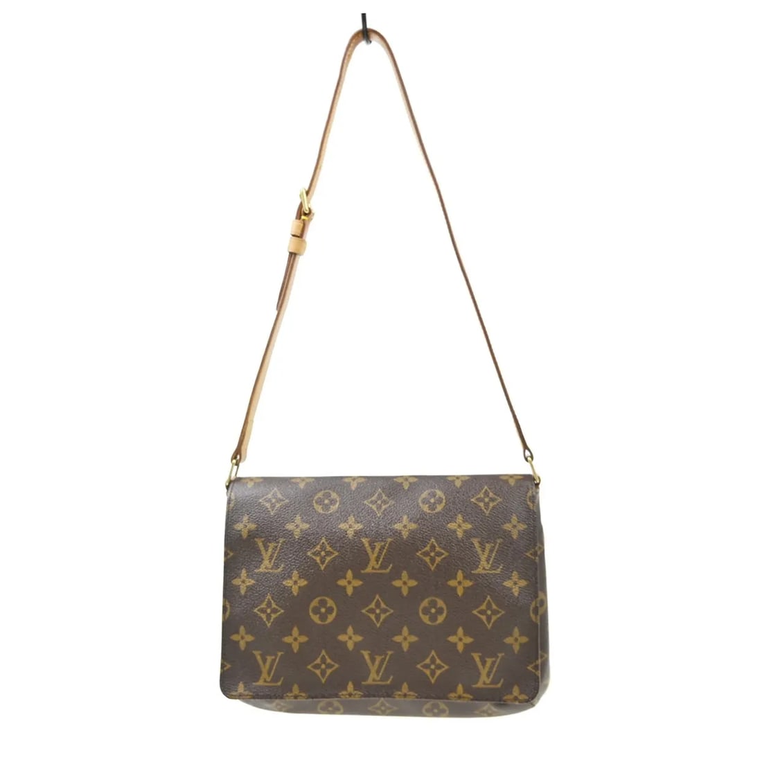 Louis Vuitton Musette Tango Brown Monogram Canvas Shoulder Bag: Louis Vuitton Musette Tango Brown Monogram Canvas Shoulder Bag Louis Vuitton Musette Tango shoulder bag in brown monogram canvas. This unisex bag is in good condition with visible wear, including scuf