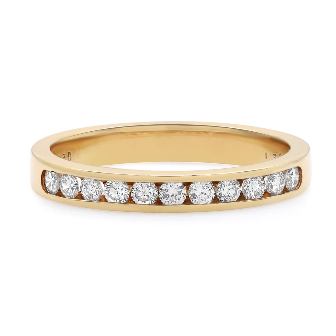 Rachel Koen 18K Yellow Gold Diamond Wedding Band 0.32Cttw Size 6.75: Rachel Koen 18K Yellow Gold Diamond Wedding Band 0.32Cttw Size 6.75 This exquisite wedding band ring by Rachel Koen is crafted from luxurious 18K yellow gold and features a stunning channel-set design