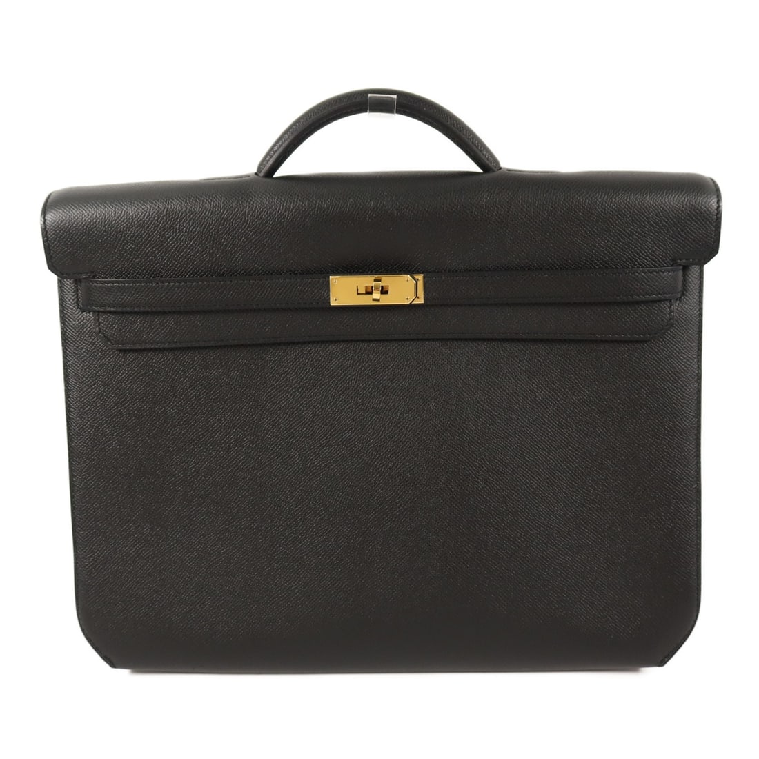 Hermes Kelly Depeches 36 Noir Epsom Calfskin Handbag: Hermes Kelly Depeches 36 Noir Epsom Calfskin Handbag Hermes Kelly Depeches 36 handbag in Noir black, made from Epsom leather and calfskin (cowhide). It features a turn lock closure, an inside open poc