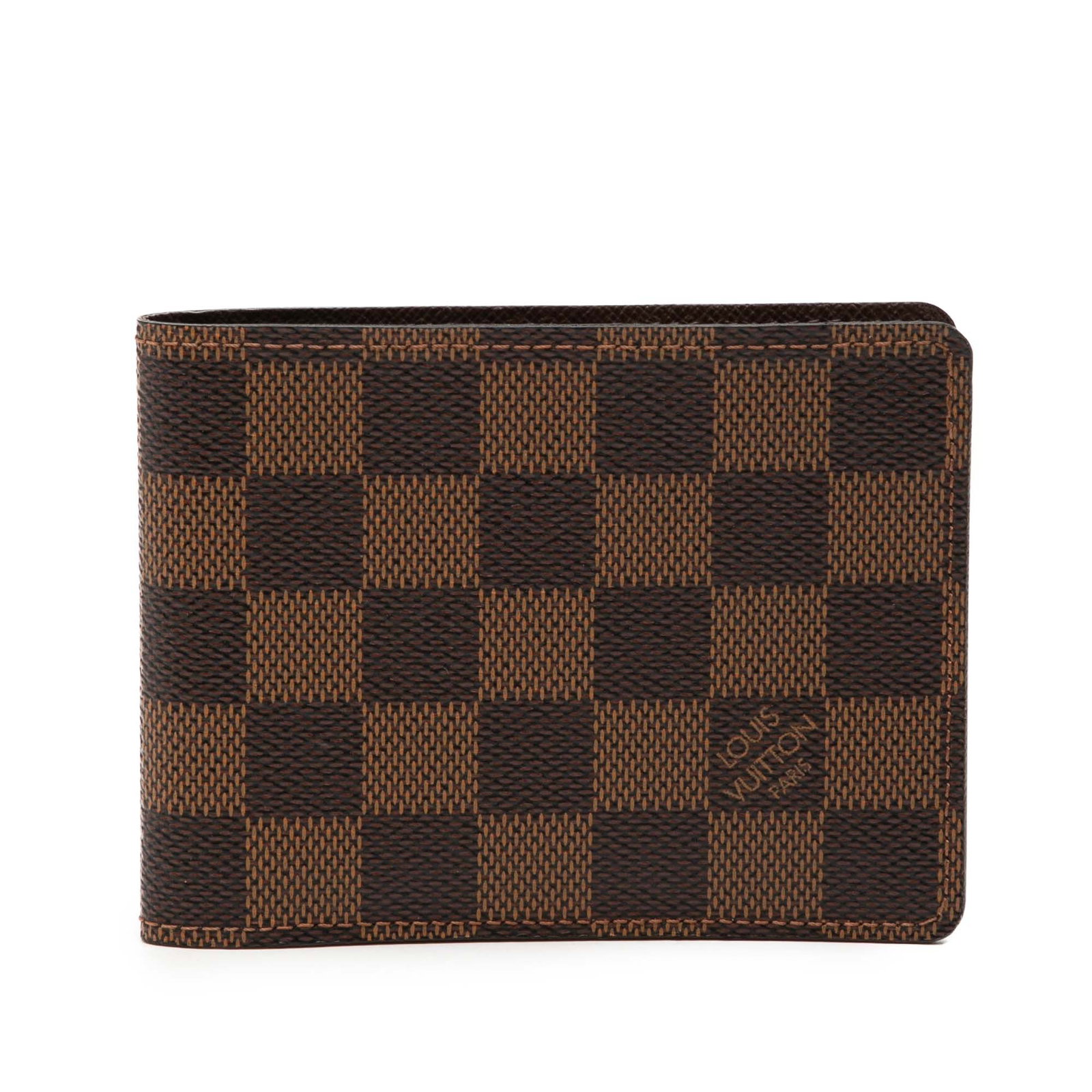 Louis Vuitton Damier Ebene Brown Fabric Slender Wallet (1 of 8)