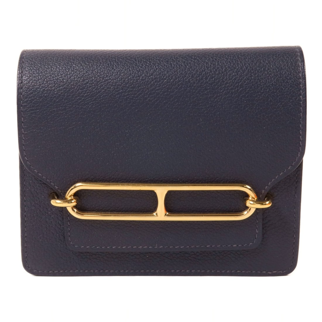 Hermes Roulis Slim Wallet Bleu Nuit Evercolor Calfskin: Hermes Roulis Slim Wallet Bleu Nuit Evercolor Calfskin Hermes Roulis Slim Wallet in Bleu Nuit, made from Evercolor leather and calfskin (cowhide). This wallet features a flap opening, two open pockets