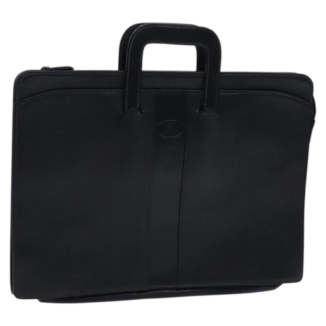 Burberry Vintage black leather unisex bag 42cm: Burberry Vintage black leather unisex bag 42cm Vintage Burberry leather item in black, designed for unisex use. It measures 42 cm wide, 30 cm high, and 2 cm long. The piece is in good vintage conditio
