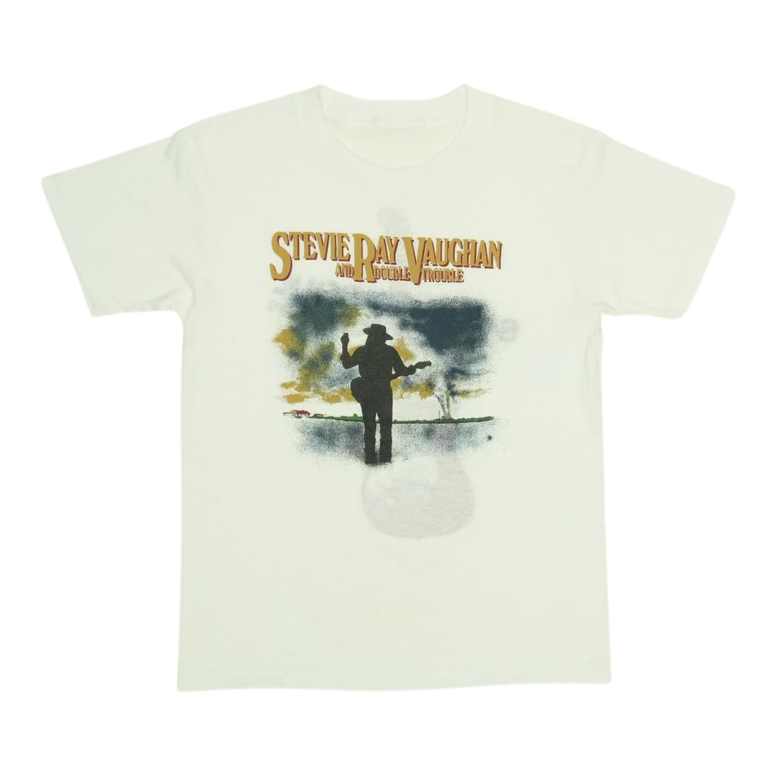 Vintage 1985 Stevie Ray Vaughan Soul to Soul Concert T-Shirt White 50/50 (1 of 5)
