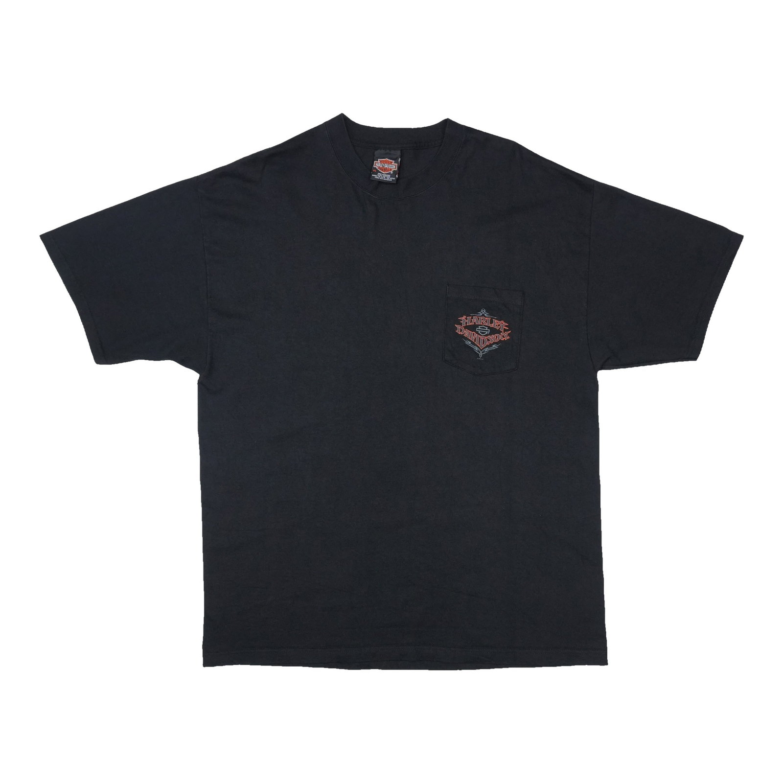 Harley Davidson 1996 Monroe Louisiana Bleu Bayou Black Cotton Shirt (1 of 5)