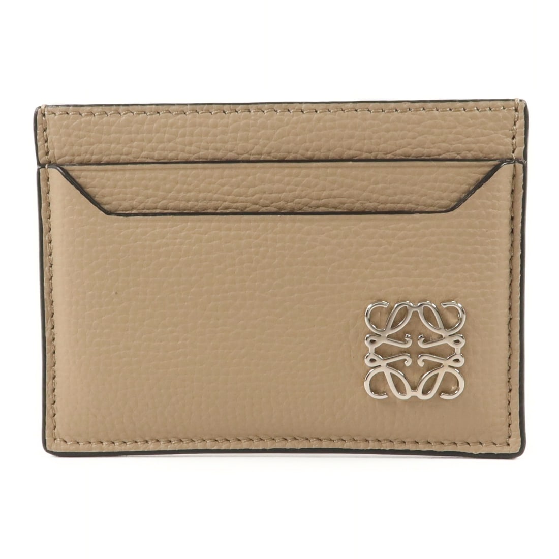 LOEWE C821075X01 Beige Calfskin Card Case with SHW: LOEWE C821075X01 Beige Calfskin Card Case with SHW This LOEWE card case is crafted from calfskin leather in beige and designed for women. It features four card slots and one open pocket, and comes wit