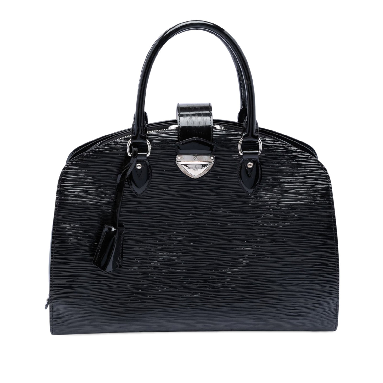 Louis Vuitton Pont Neuf GM Epi Leather Black Bag: Louis Vuitton Pont Neuf GM Epi Leather Black Bag The Louis Vuitton Electric Epi Pont Neuf GM is crafted from black epi leather and features rolled handles, a top strap with push lock closure, and a to