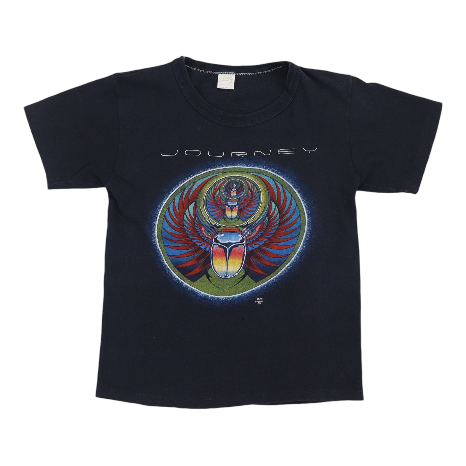 Vintage 1981 Journey Captured Tour Black Cotton Band Tee Shirt Small (1 of 7)
