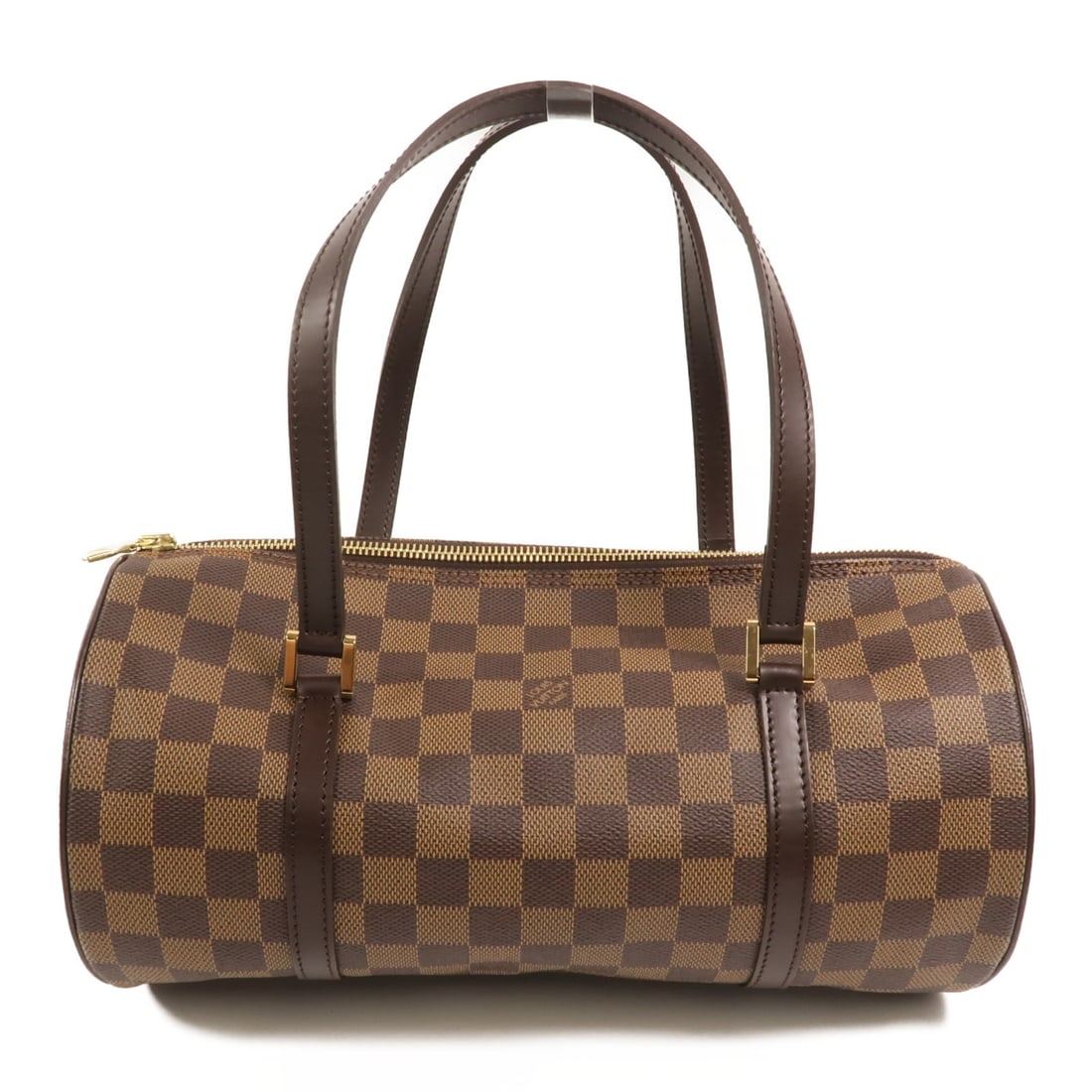 Louis Vuitton Papillon GM N51303 Damier Ebene Brown Handbag: Louis Vuitton Papillon GM N51303 Damier Ebene Brown Handbag A Louis Vuitton Papillon GM handbag in Damier Ebene x Brown PVC coated canvas. This model is identified as N51303 and comes with a pouch acc