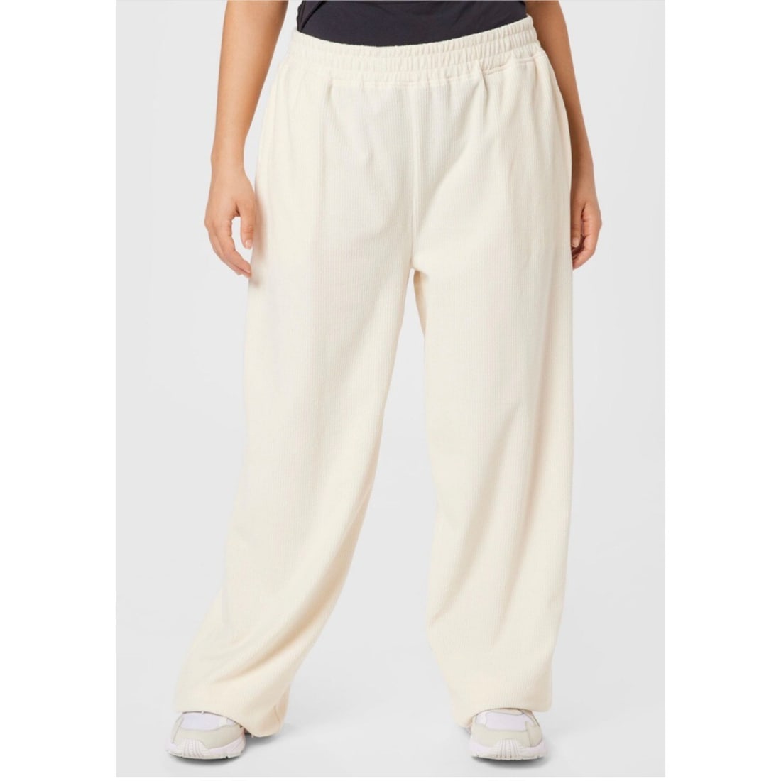 Women's Wide Leg Ribbed Sweatpants by Cotton On Size 16 Ivory (1 of 5)