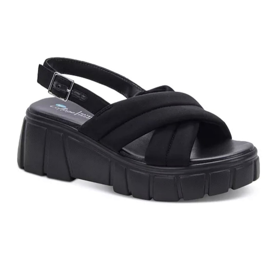 AQUA COLLEGE Women's Goddess Black Waterproof Sandals 11M Wedge (1 of 3)