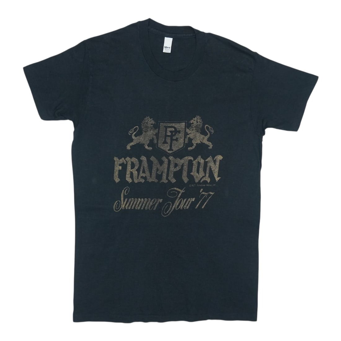 Vintage 1977 Peter Frampton Summer Concert Cotton T Shirt Black Medium: Vintage 1977 Peter Frampton Summer Concert Cotton T Shirt Black Medium This is an original vintage 1977 Peter Frampton Summer Tour shirt, not a modern reproduction. The shirt features no back graphics