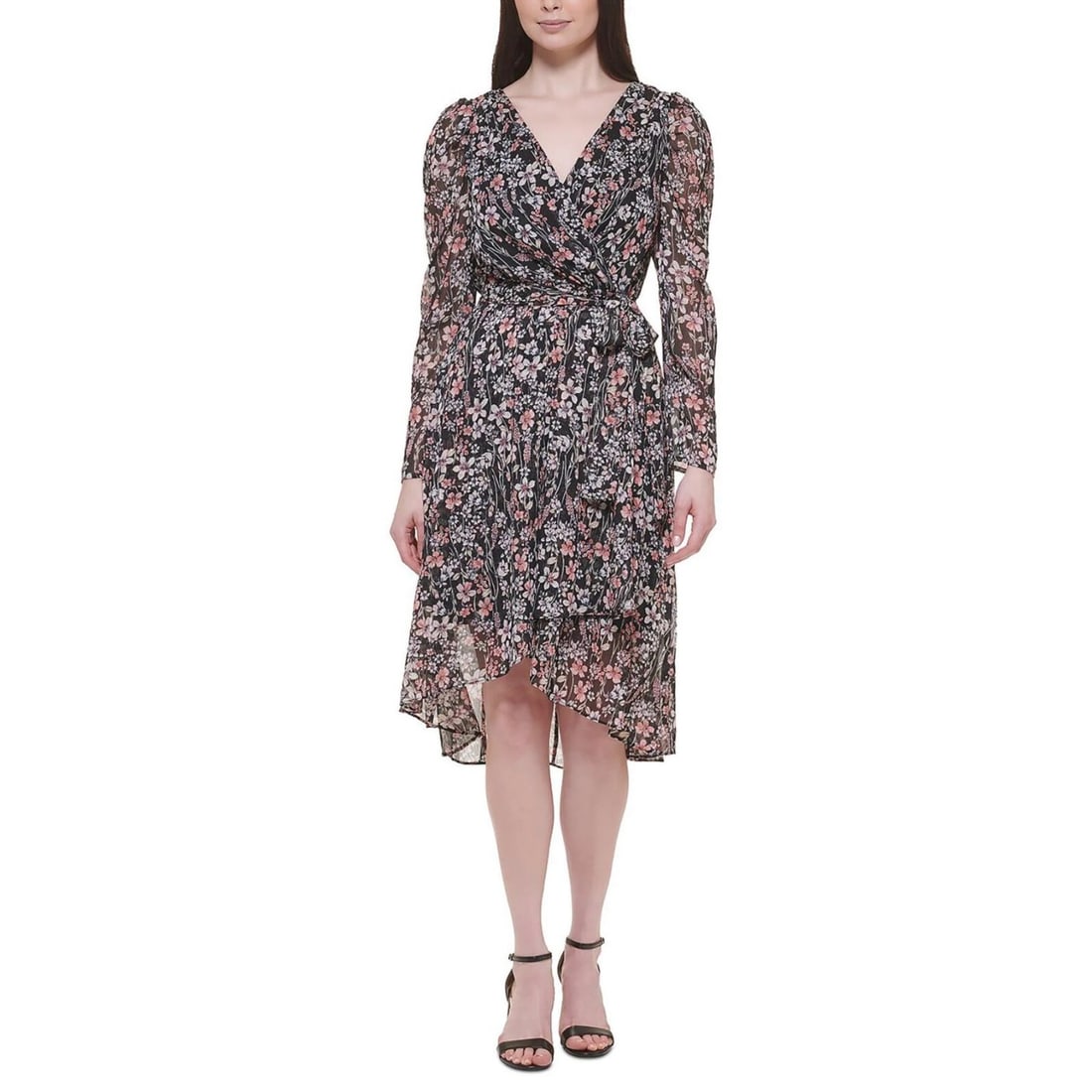 Tommy Hilfiger Women's Floral Hi-Low Midi Dress Size 12: Tommy Hilfiger Women's Floral Hi-Low Midi Dress Size 12 Elevate your wardrobe with this stunning TOMMY HILFIGER Women's Floral Hi-Low Midi Dress in size 12. Crafted from a lightweight chiffon fabric, 