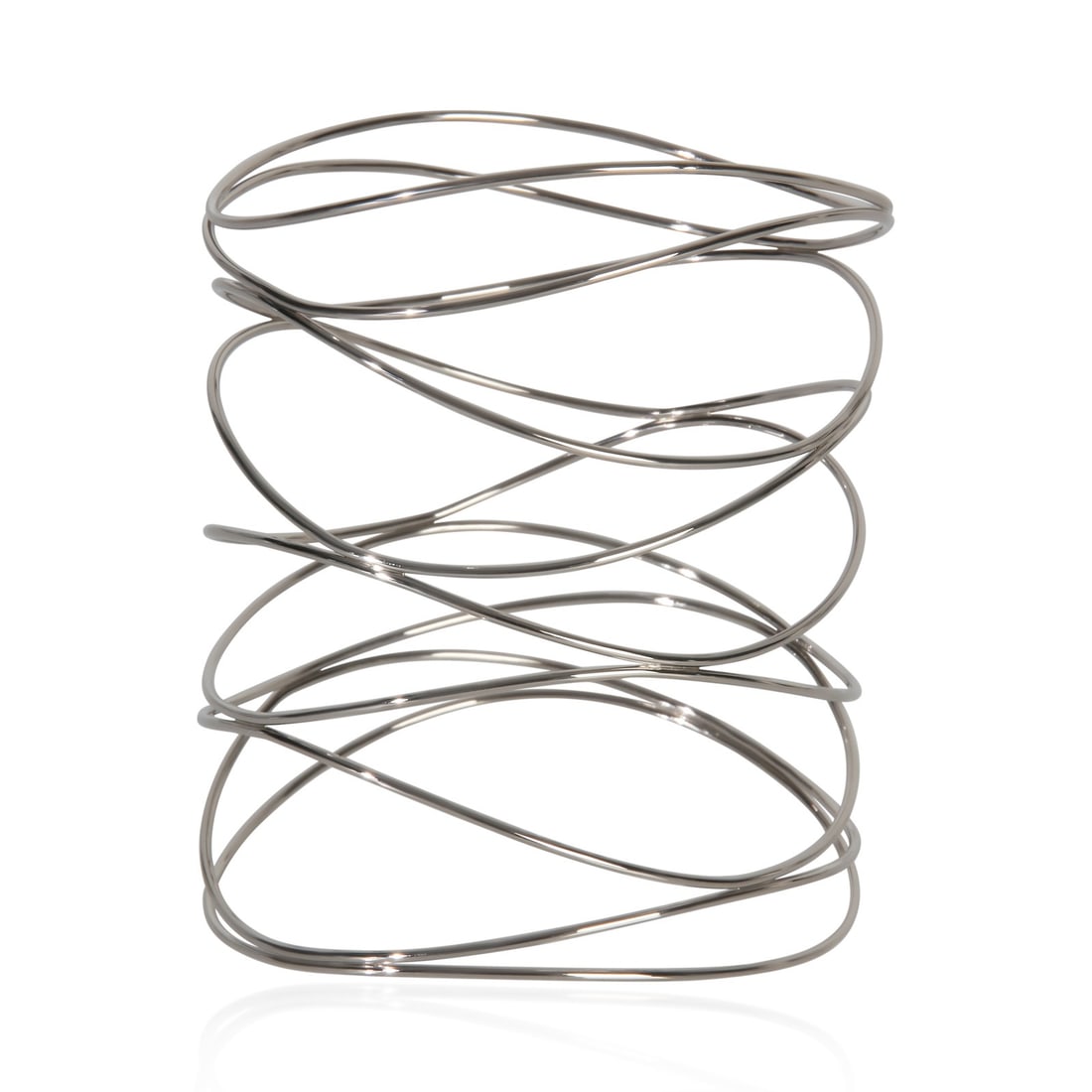 Tiffany & Co. Elsa Peretti 9 Row Wave 18k White Gold Bracelet With Box: Tiffany & Co. Elsa Peretti 9 Row Wave 18k White Gold Bracelet With Box This Tiffany & Co. Elsa Peretti 9 Row Wave bracelet is crafted from 18k white gold and designed for women. Featuring a sleek, mul