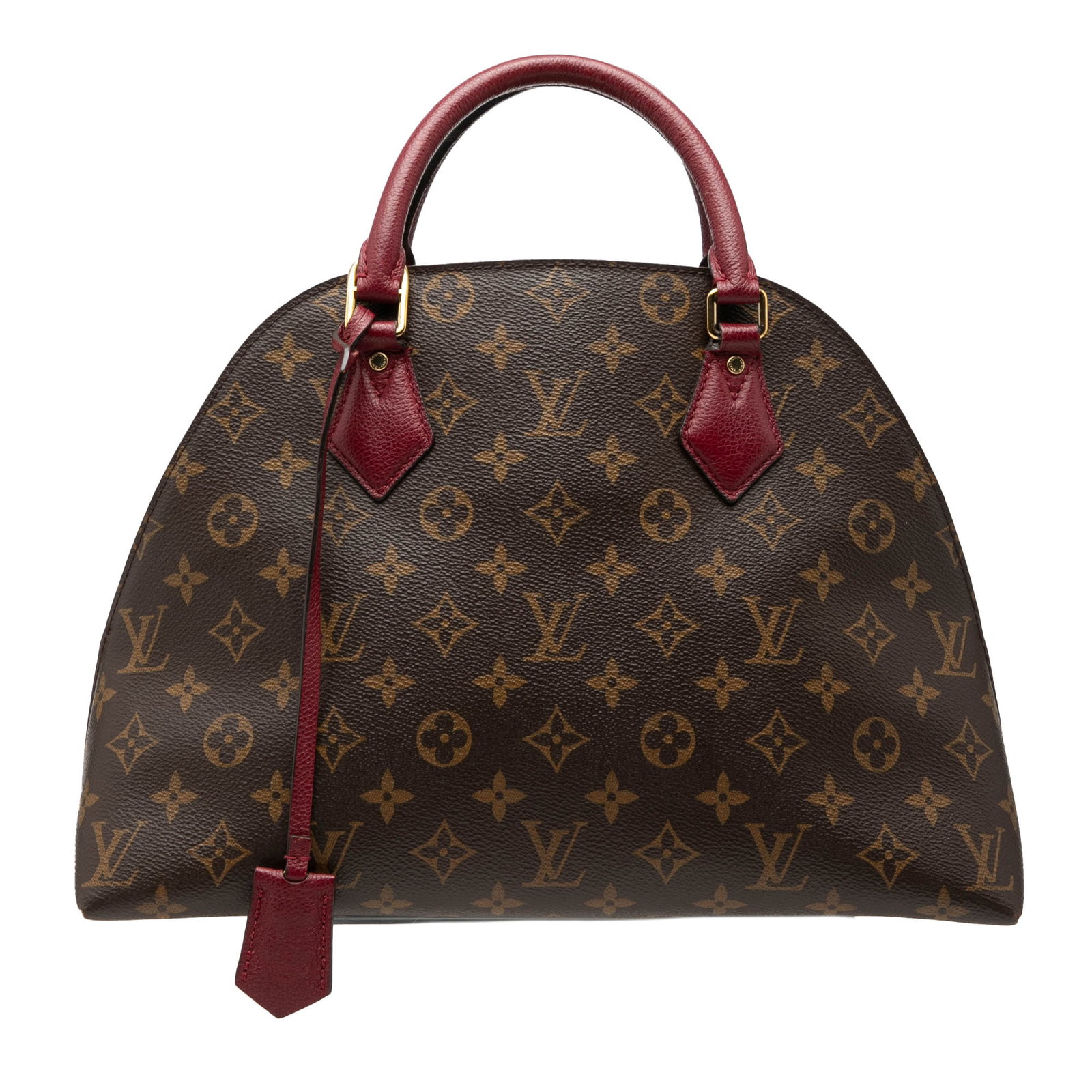 Louis Vuitton Alma BNB Monogram Canvas Handbag: Louis Vuitton Alma BNB Monogram Canvas Handbag This Louis Vuitton Monogram Alma BNB features the iconic monogram canvas with leather trim, rolled leather handles, a top zip closure, and an interior sl