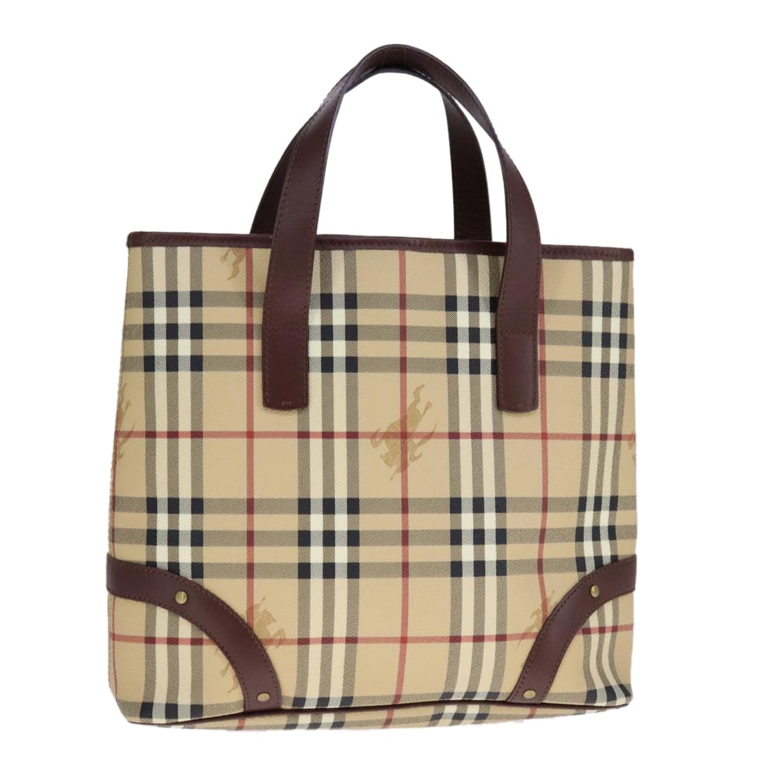 Beige PVC Leather Tote Bag by Burberry Nova Check Pattern: Beige PVC Leather Tote Bag by Burberry Nova Check Pattern This Burberry Nova Check tote bag features a beige PVC leather exterior with the iconic check pattern. Designed for women, the bag offers a sp