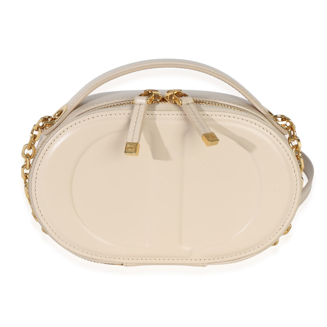 Christian Dior Beige Calfskin Camera Crossbody Bag Dustbag: Christian Dior Beige Calfskin Camera Crossbody Bag Dustbag This Christian Dior Cream Calfskin CD Signature Oval Crossbody Camera Bag features a refined beige leather exterior and a matching leather li