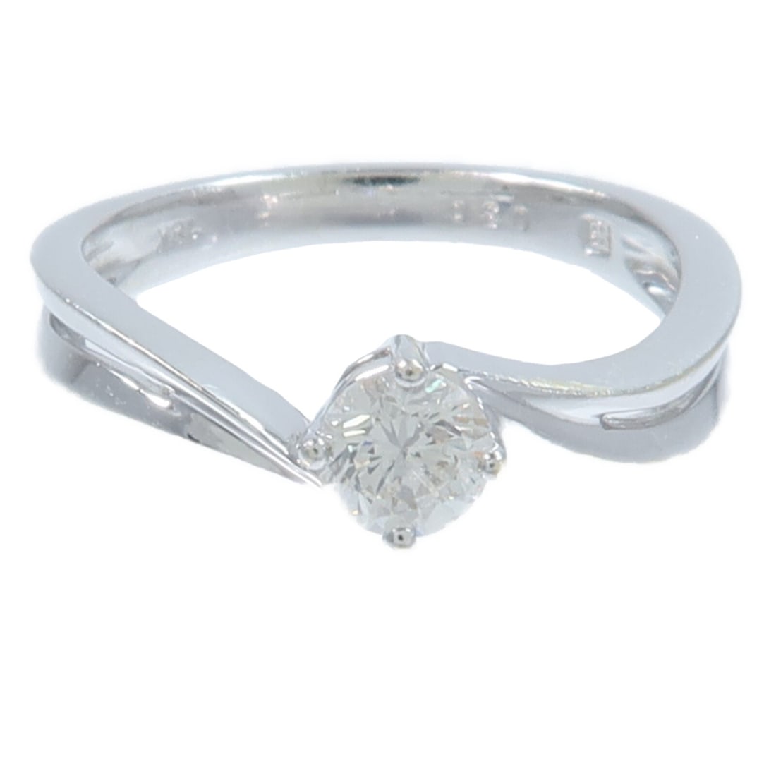 18K White Gold Diamond Ring 0.36ct Size 6.25 (1 of 9)