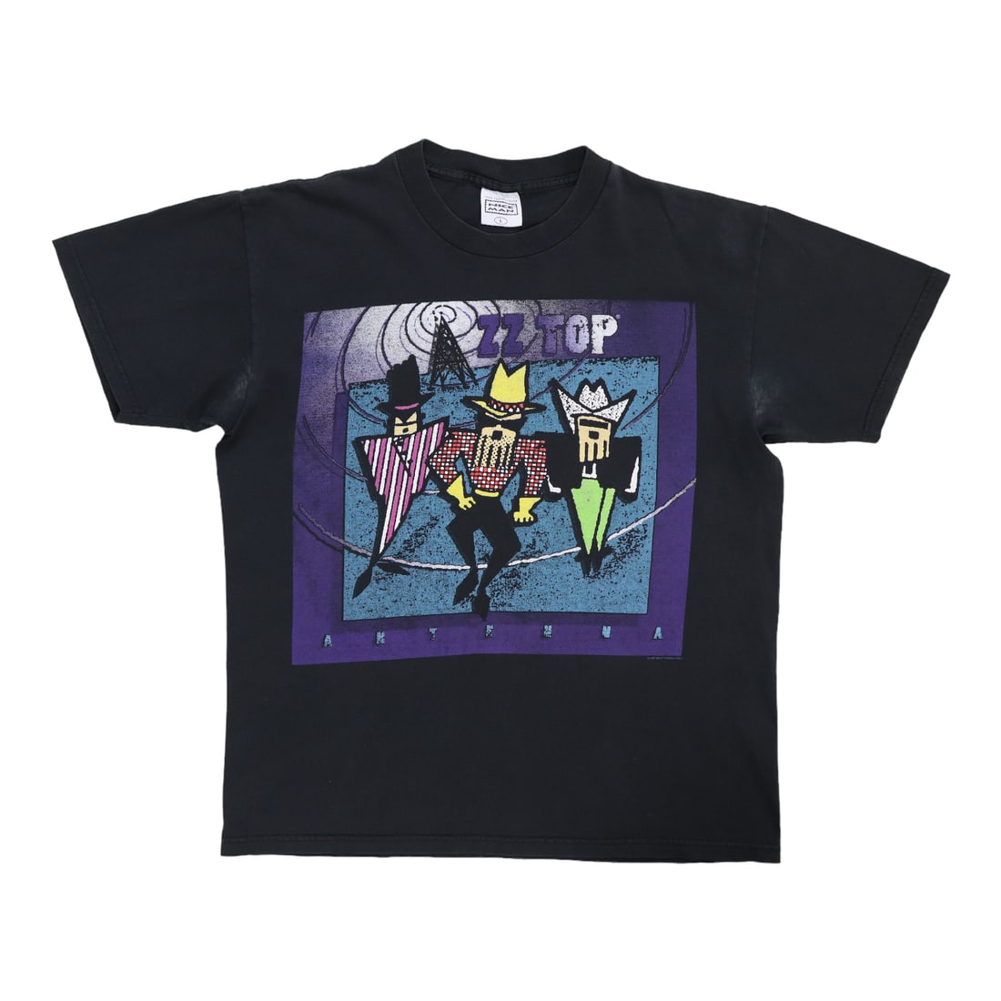 Vintage 1994 ZZ Top Antenna Tour Black Cotton T-Shirt with Front and Back Graphics (1 of 9)