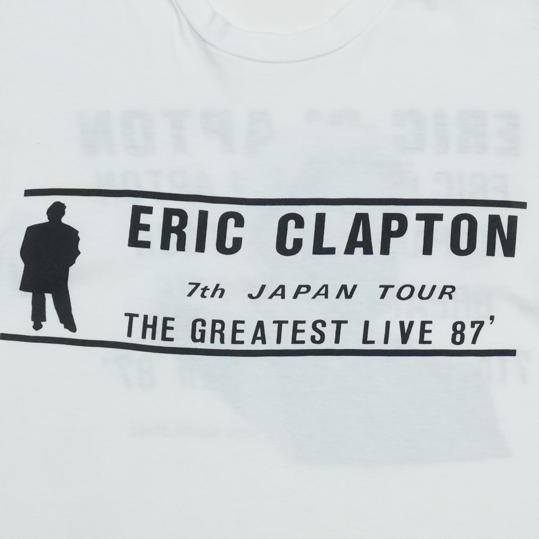 Vintage Eric Clapton Japan Tour 1987 White Cotton Shirt Auction