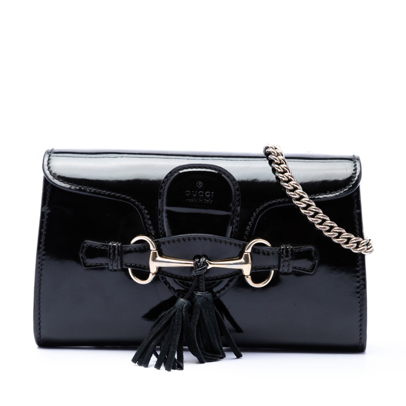Gucci Emily Patent Leather Crossbody Bag Black (1 of 6)