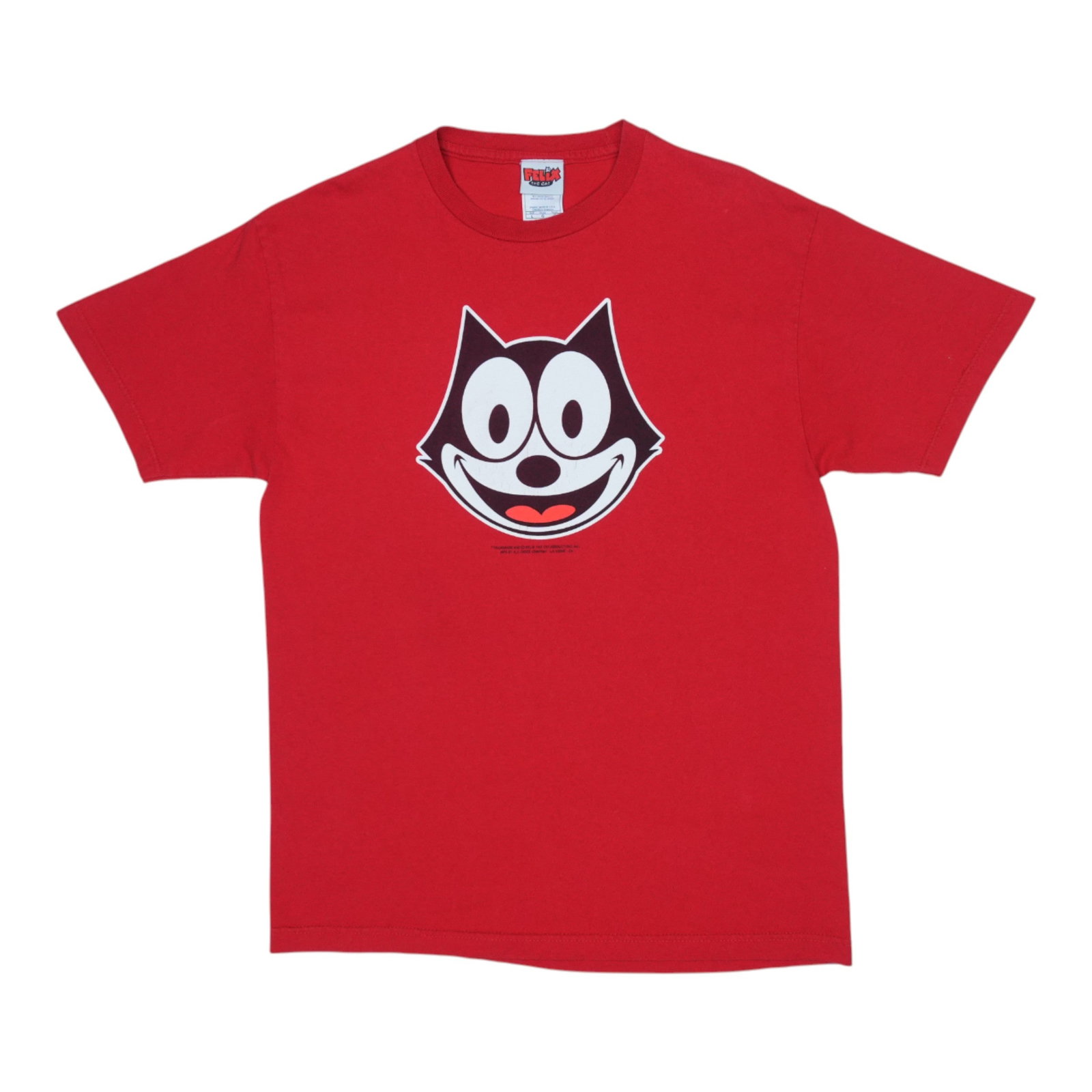 Vintage 1990s Red Felix The Cat Cotton Shirt Size Large (1 of 5)