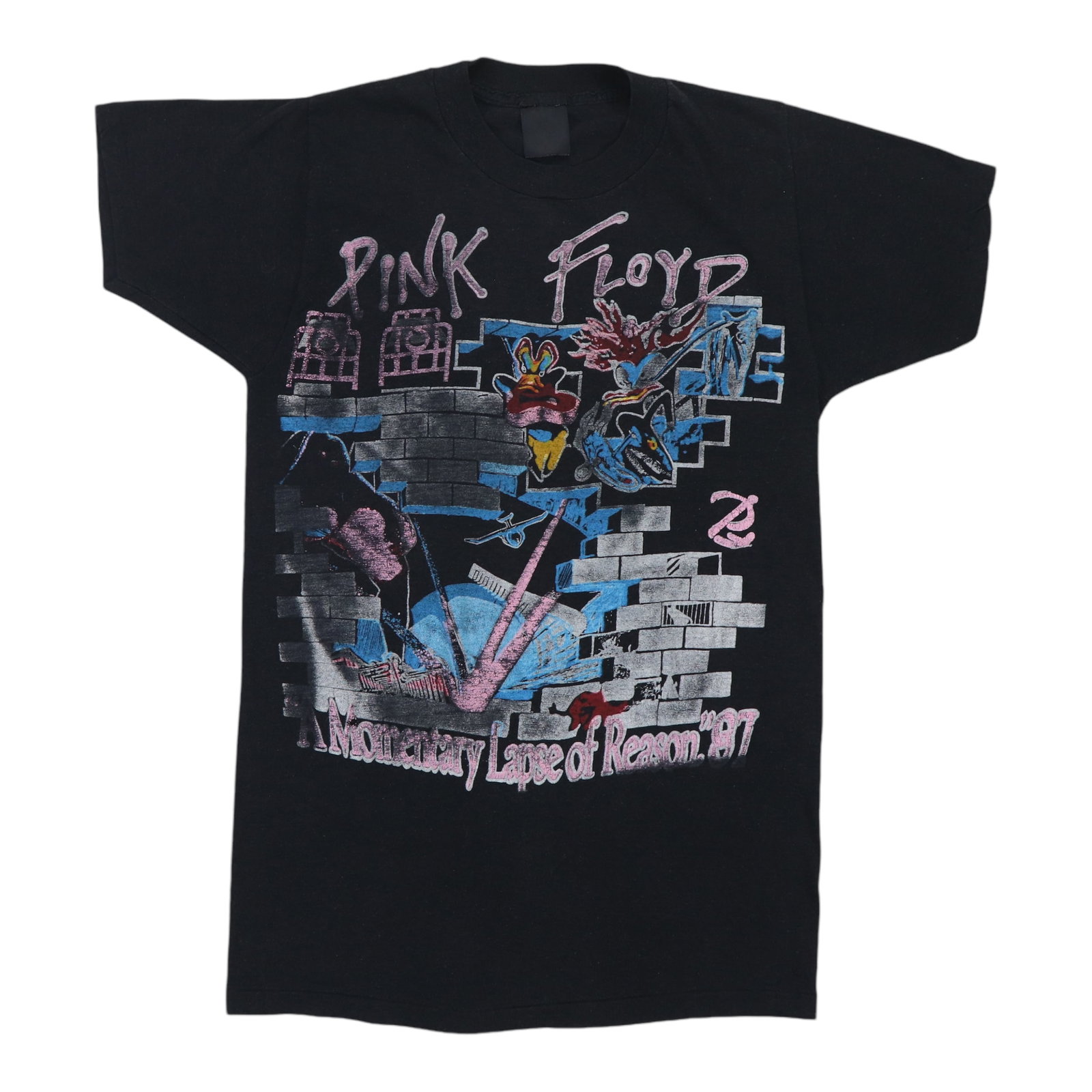 Vintage 1987 Pink Floyd Tour Concert T Shirt Momentary Lapse Of Reason: Vintage 1987 Pink Floyd Tour Concert T Shirt Momentary Lapse Of Reason This is an original vintage 1987 Pink Floyd "Momentary Lapse Of Reason" tour shirt featuring both front and back graphics. Made f