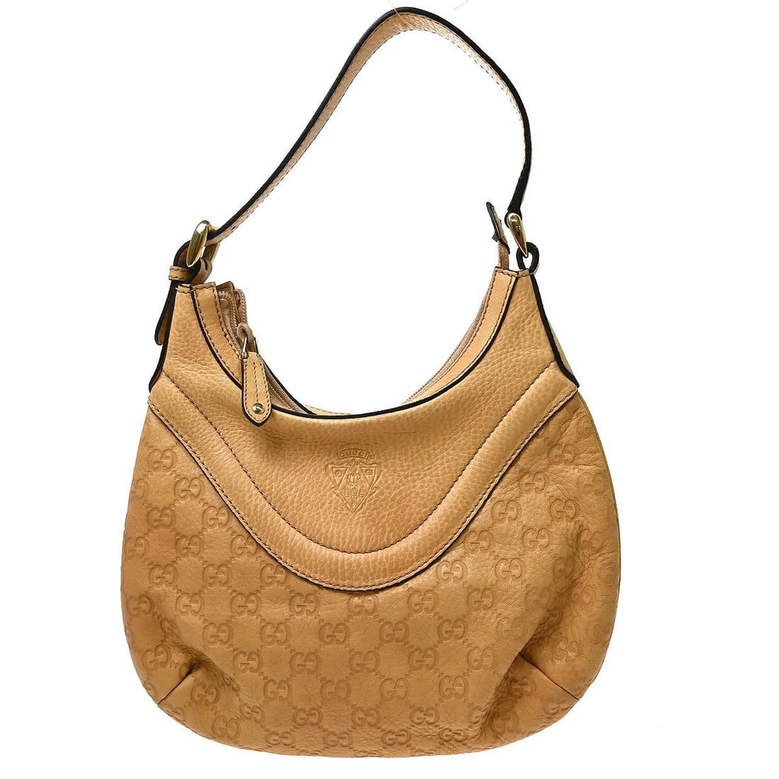 Gucci Guccissima Beige Leather Top Handle Bag 262902 204991: Gucci Guccissima Beige Leather Top Handle Bag 262902 204991 Gucci beige Guccissima handbag in a medium size, styled as a top handle bag and made of leather. It is vintage and made in Italy. The bag is