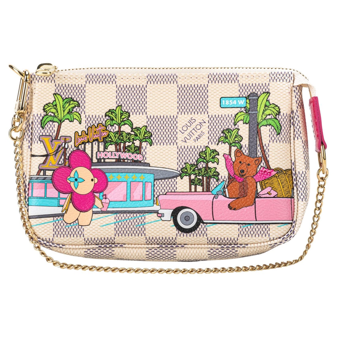 Louis Vuitton Vivienne Christmas Mini Pochette Limited Edition Bag: Louis Vuitton Vivienne Christmas Mini Pochette Limited Edition Bag This exquisite Louis Vuitton Vivienne Christmas Bag is a limited edition accessory that showcases the brand's iconic craftsmanship. M