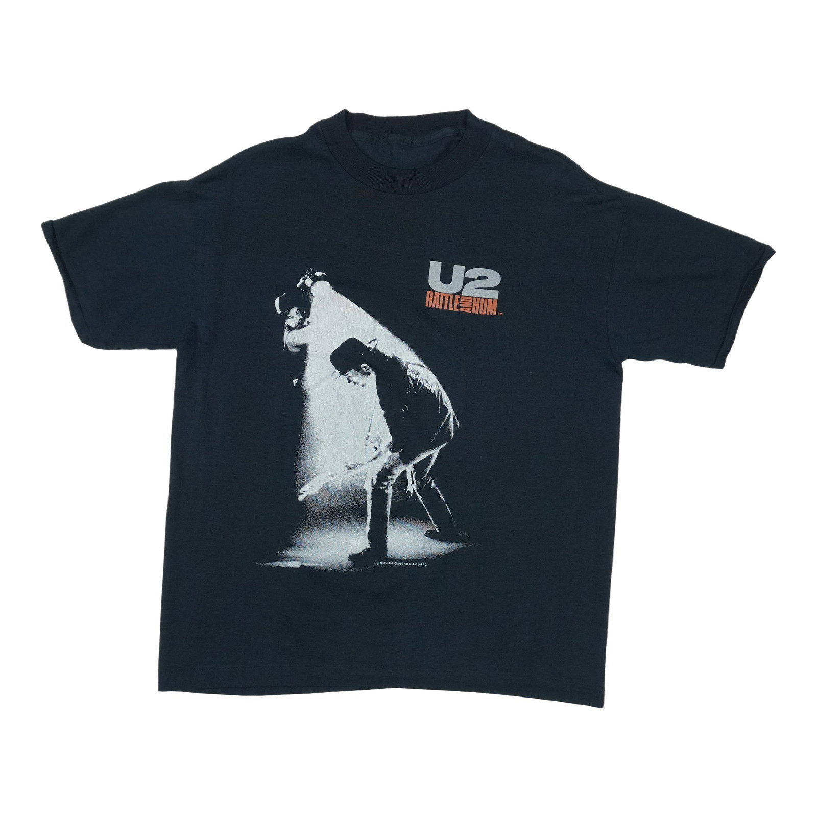 Vintage 1988 U2 Rattle and Hum Black Cotton T Shirt (1 of 3)