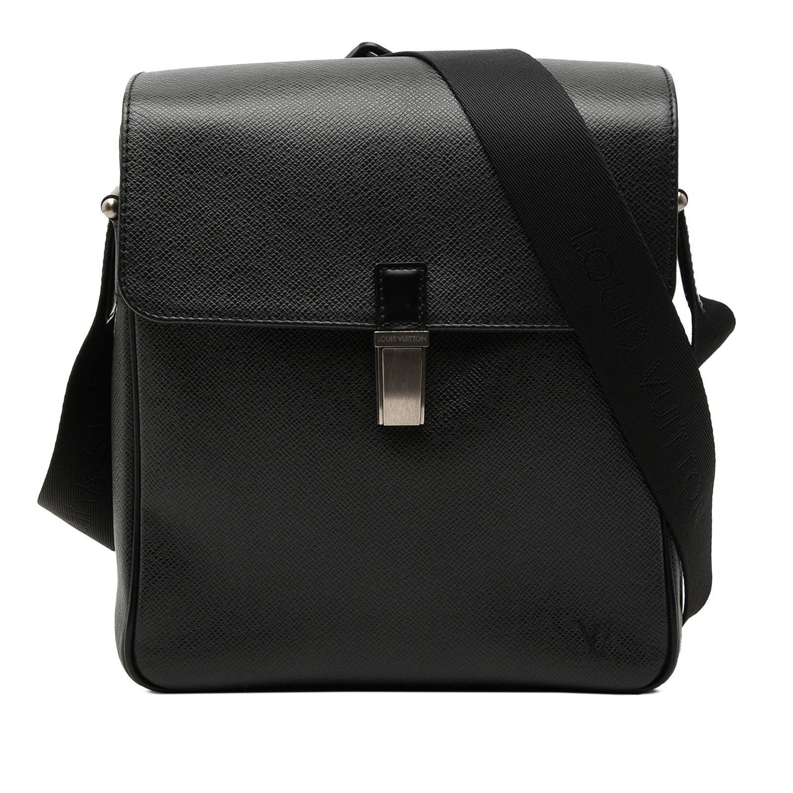 Louis Vuitton Taiga Leather Yaranga Black Shoulder Bag: Louis Vuitton Taiga Leather Yaranga Black Shoulder Bag This Louis Vuitton Taiga Yaranga bag is crafted from black taiga leather and features an adjustable flat strap for comfortable wear. The design i