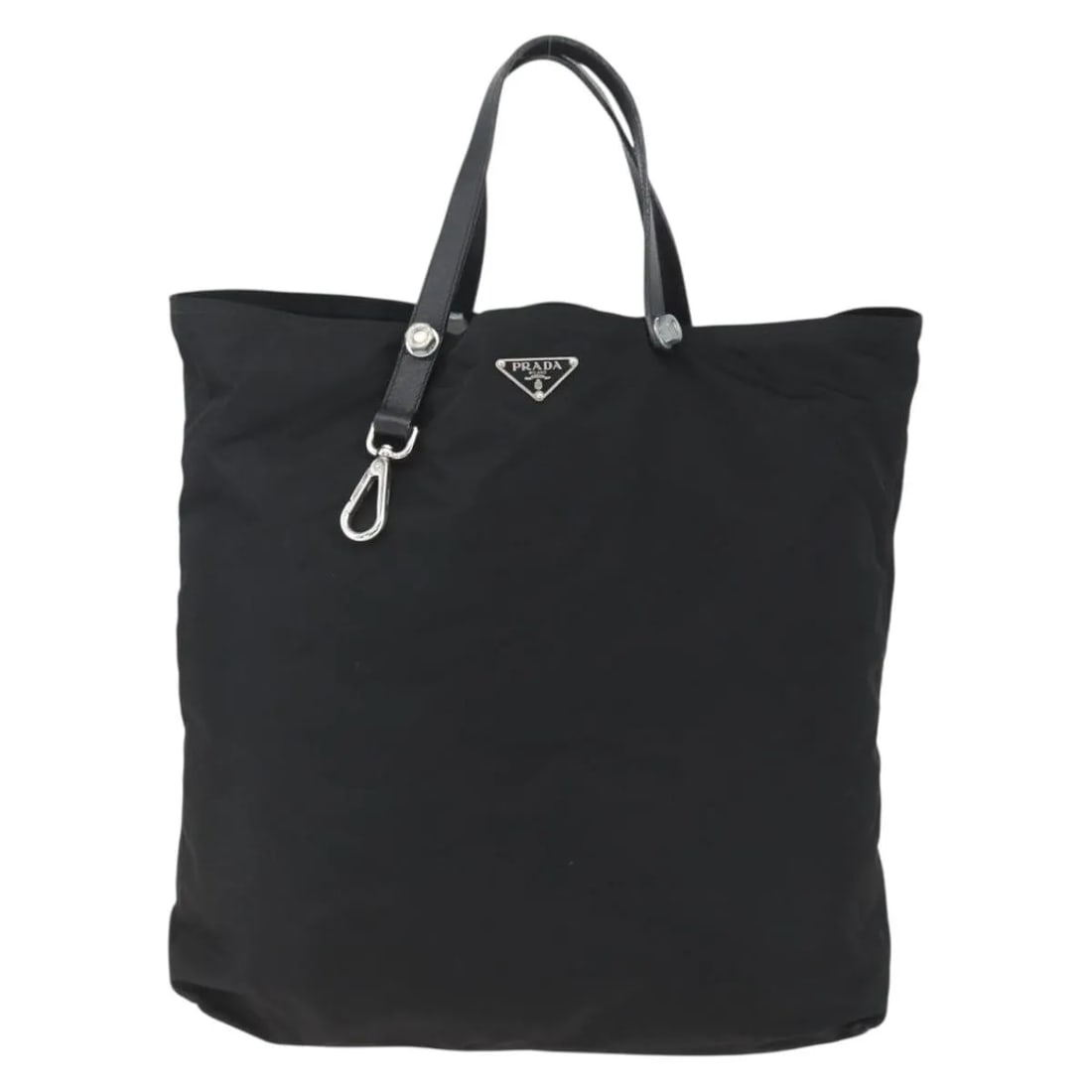 Prada Tessuto Black Nylon Vintage Tote Bag 33cm Italy: Prada Tessuto Black Nylon Vintage Tote Bag 33cm Italy This Prada Vintage Tote is crafted from black nylon and designed for women. Featuring a spacious interior, it is made in Italy and offers both pra