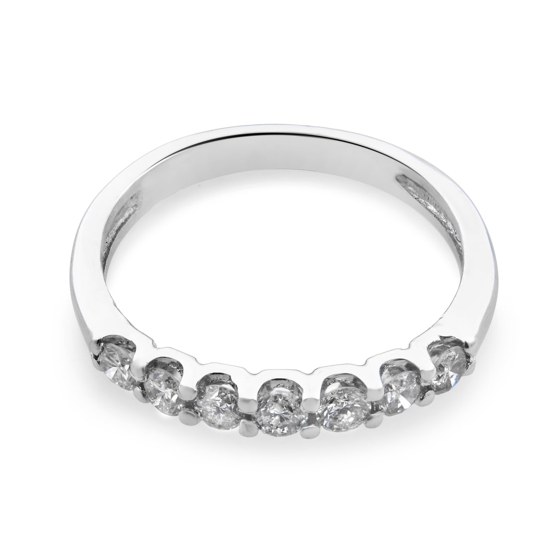Rachel Koen 14K White Gold Round Diamond Wedding Band 0.25ct 4.75 (1 of 6)