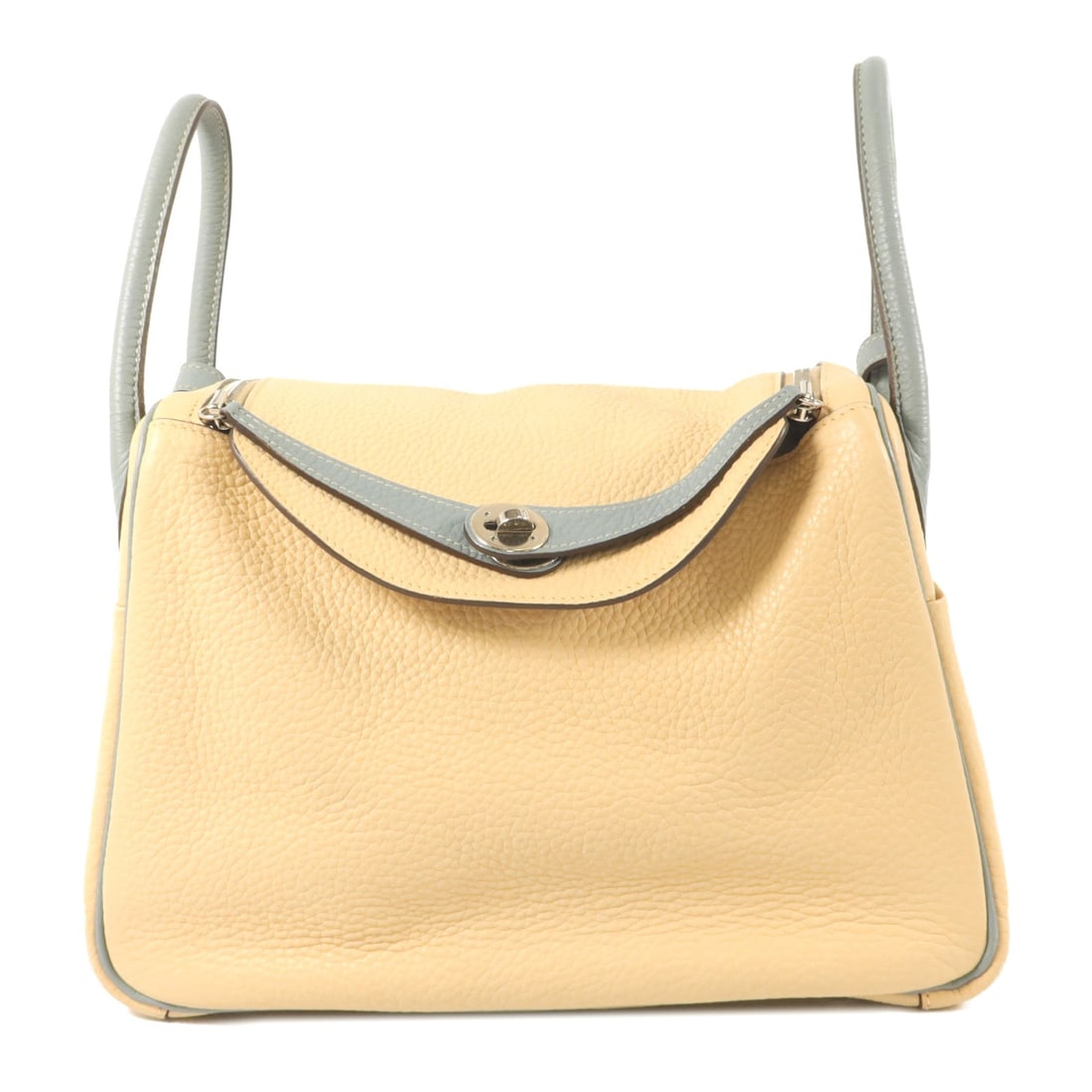 Hermes Lindy 30 Clemence 2 Way Shoulder Bag Parchemin Ciel PHW (1 of 17)