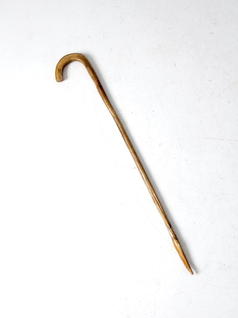 Charming Vintage Wooden Cane Rustic Burled Wood Walking Stick (1 of 10)