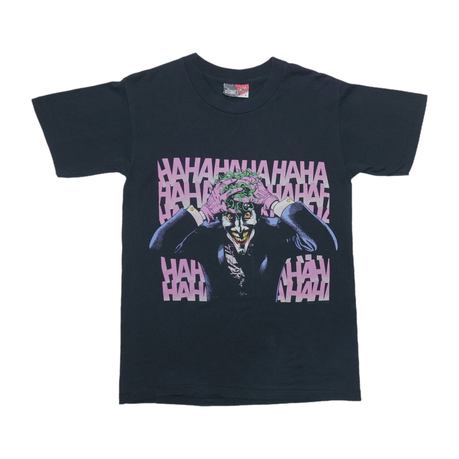 Vintage 1989 DC Comics Joker HaHaHa Black Shirt Medium (1 of 5)