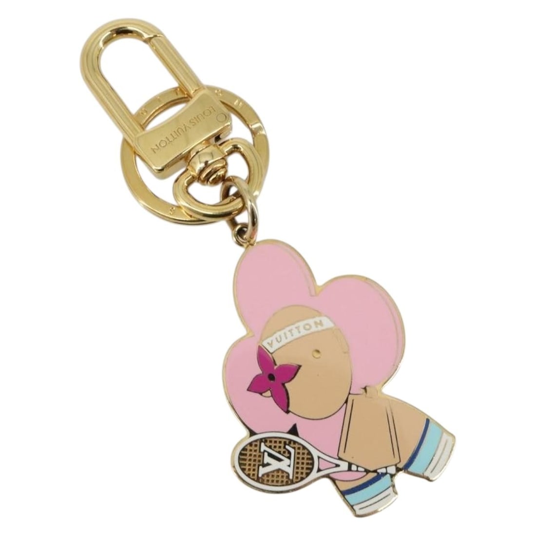 Louis Vuitton M01445 Vivienne Metal Bag Charm Gold Tone: Louis Vuitton M01445 Vivienne Metal Bag Charm Gold Tone Louis Vuitton Vivienne bag charm in gold tone metal, made in Italy. The charm measures approximately 4 cm wide and 10.5 cm in total length, and 