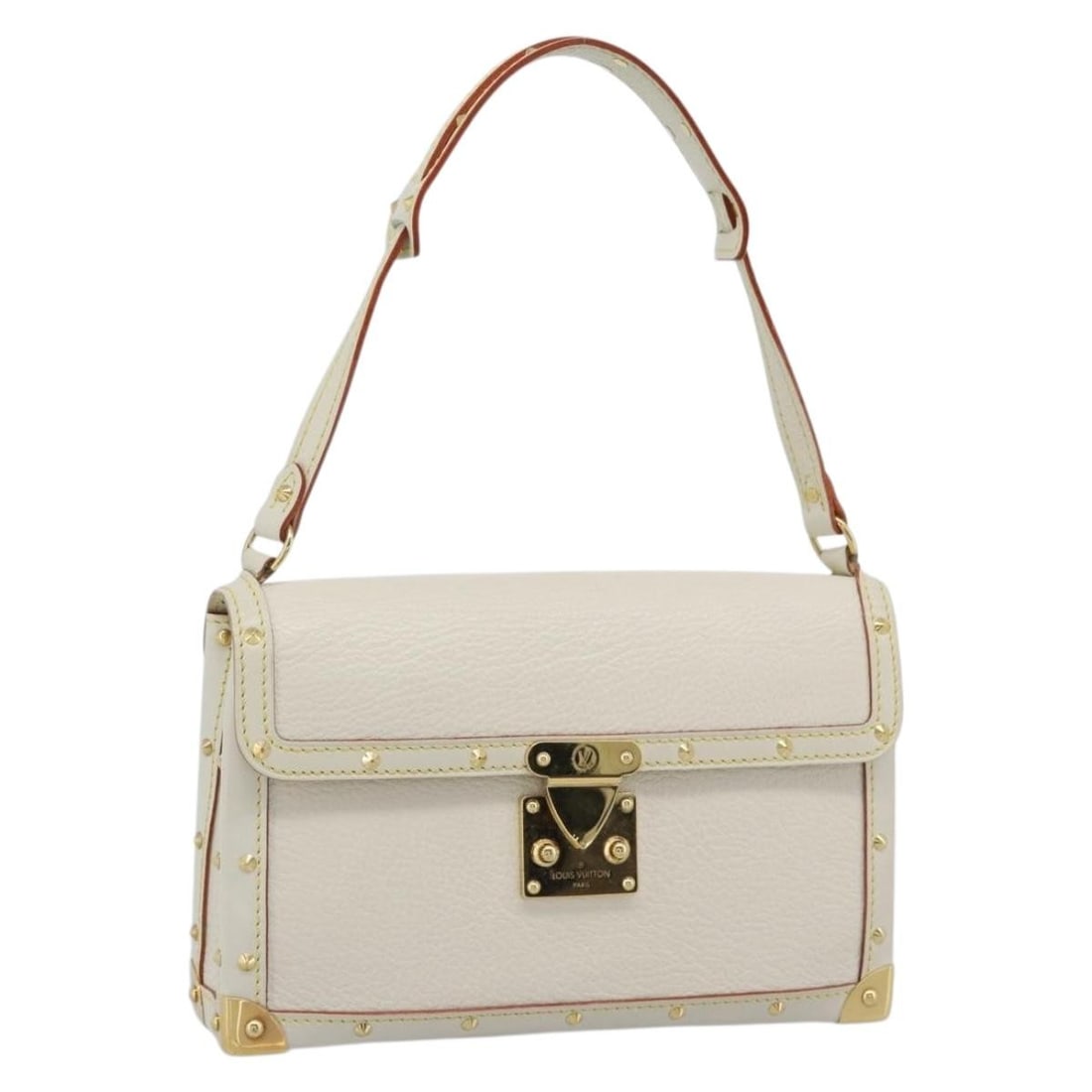 Louis Vuitton M92846 Suhari Leather Shoulder Bag White (1 of 18)