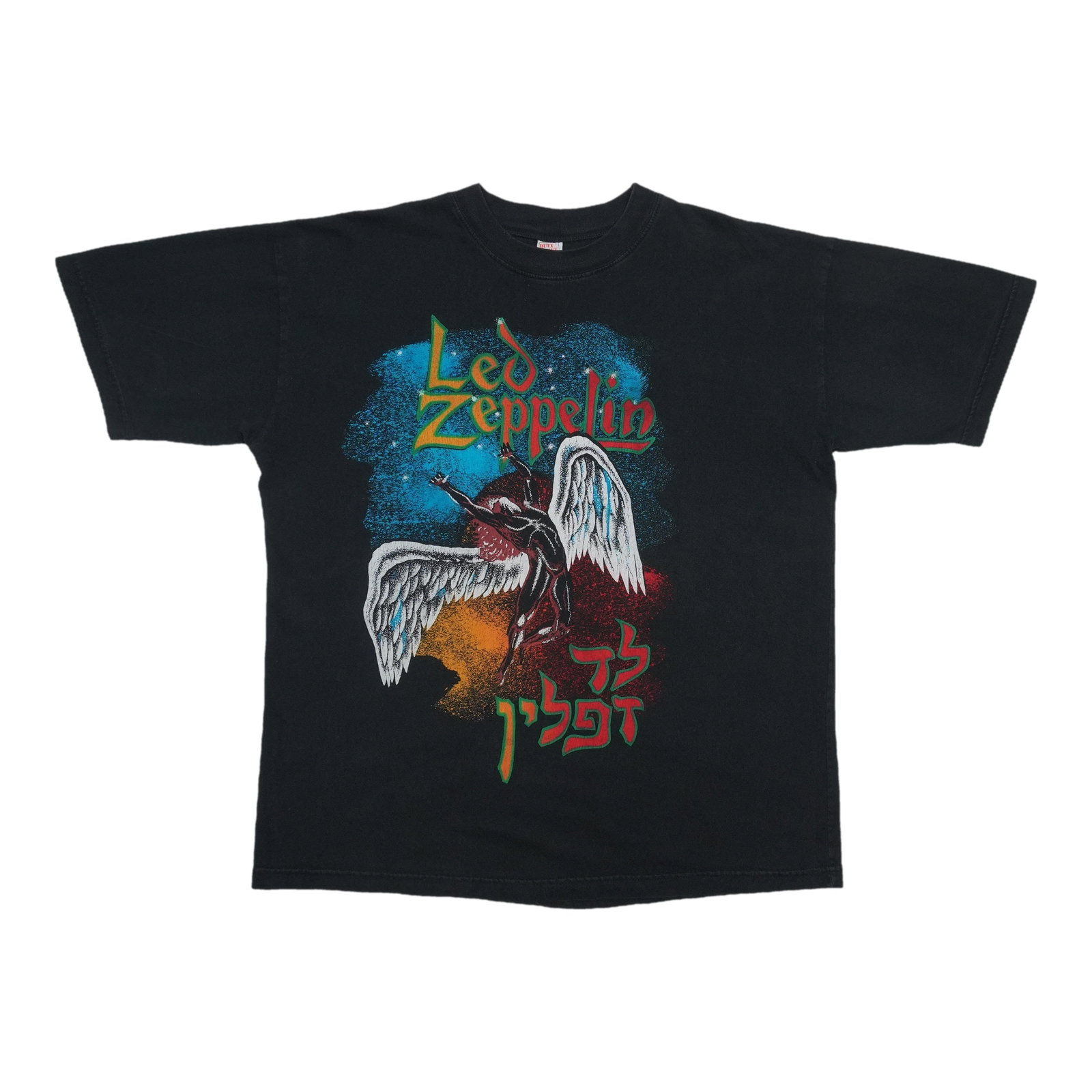 Vintage 1990s Led Zeppelin Black Cotton Shirt XXL (1 of 5)